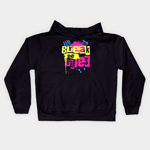 BREAK THE RULES Kids Hoodie by Imaginate